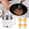 Electric Hot Pot with Steamer 1.8L Mini Portable Hot Pot with 300W 600W Dual Power for Egg Fried Rice Ramen Oatmeal Soup Overheat Protection for Colle