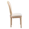 French Style Solid Wood Dining Chairs Set of 2, Elegant Oval Back Kitchen Side Chairs for Dining Room & Living Room