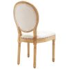 French Style Solid Wood Frame Tufted Velvet Dining Chairs Set of 2, Elegant Oval Back Kitchen Side Chairs for Dining Room & Living Room