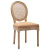 French Style Oval Rattan Back Dining Chairs Set of 2, Solid Wood Kitchen Side Chairs for Dining Room, Living Room & Restaurant