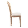 French Style Oval Rattan Back Dining Chairs Set of 2, Solid Wood Kitchen Side Chairs for Dining Room, Living Room & Restaurant