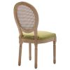 French Style Oval Rattan Back Dining Chairs Set of 2, Solid Wood Kitchen Side Chairs for Dining Room, Living Room & Restaurant